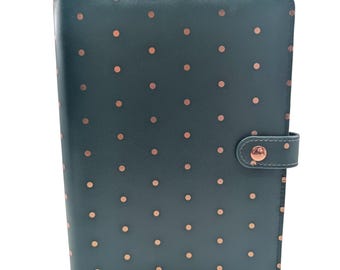 Carpeta para agenda A5 Dot and Ivy - Agenda de 6 anillas, carpeta recargable de lujo