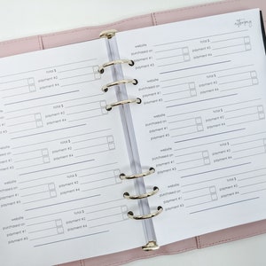 A5 Monthly Goals Planner Inserts | printed planner inserts | A5 planner  inserts | goal planner inserts | large kikki filofax agenda refill