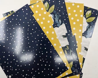 Separadores de agenda A5 de 6 pestañas, color Midnight Blossom