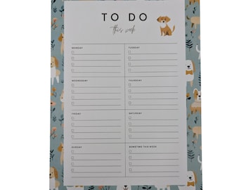 Cuaderno de actividades para cachorros (A5, 40 hojas) / Bloc de notas con plan diario (papel de 100 g/m²)