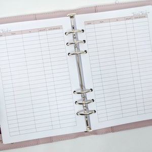Inserciones de planificador A5 impresas TRAVEL LOG / rastreador de millas / recarga de planificador para agenda grande Kikki K filofax / Inserciones de planificador A5 impresas