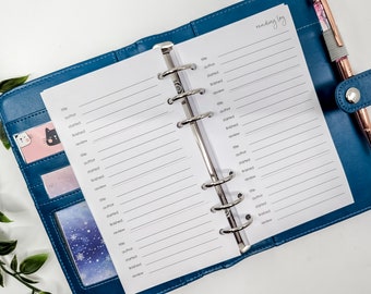 Personal Size Reading Log Planner Refills for Personal size filofax