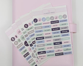 Planner Stickers - pack of 5 planner stickers for chores, appointments, budget and more