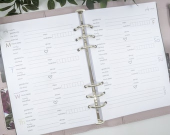 A5 Inserti planner stampati Self Care / ricarica planner per grandi Filofax Kikki K