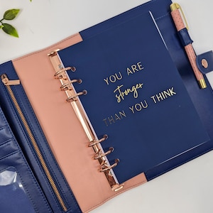 Gold Foil Stronger Planner Dashboard, A5, B6 oder Personal Size Dashboard für Ringplaner, passend für Filofax oder Kikki K Planer