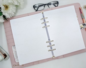 A5 Dot Grid Planner Refill | 100gsm Paper, 6-Hole Punched