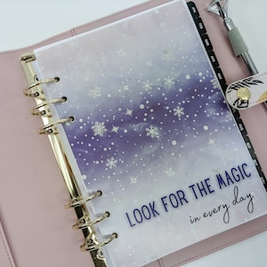 Magic Planner Dashboard, A5, B6 lub Personal Size Dashboard do planerów pierścieniowych, pasuje do planerów Filofax lub Kikki K
