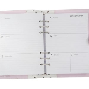 A5 2024 Horizontal Week on Two Pages Printed Planner Inserts 