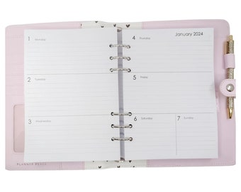 Recambio de agenda A5 2026 – Semana horizontal en dos páginas