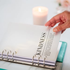 Kindness Definition A5 Planner Dashboard | Transparent Vellum Dashboard