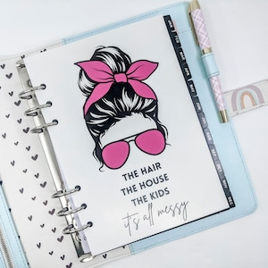 Es ist alles Messy Planner Dashboard, A5, B6 oder Personal Size Dashboard für Ringplaner, passt Filofax oder Kikki K Planer