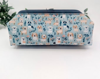 Estuche para lápices de lona o estuche cosmético para cachorros
