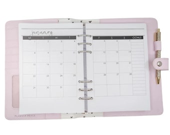 A5 Monthly Planner Inserts | Black & White 2027 planner