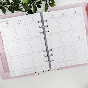 2026 A5 Planner Refill Weekly Layout with three sections -  A5 planner inserts - fits Kikki K  Filofax agenda and Planner Peace