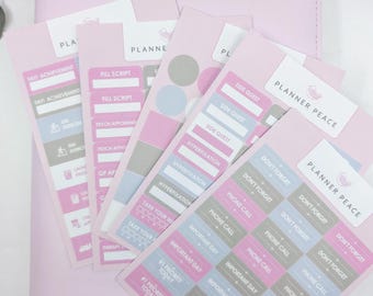 Pegatinas de planificador para TDAH: paquete de 5 pegatinas de planificador para TDAH