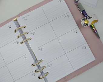 A5 Weekly Planner Refill | Printed Inserts, Week on One Page