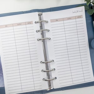 Tamaño personal LIBROS PARA LEER recambio de planificador de tamaño personal / recambio mediano kikki k filofax