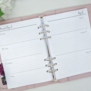 Weekly Planner Refill for 2024 or 2025 with Extra Weekend Space - A5 Planner Inserts for Kikki.K, Filofax  or other A5 ring binder etc