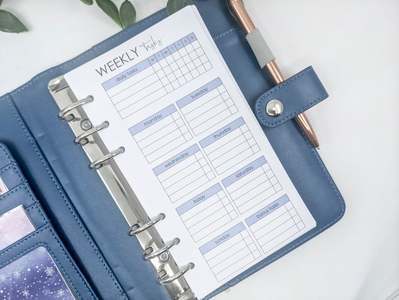 Personal Size Weekly Cleaning Planner Inserts | Housework Organizer ...