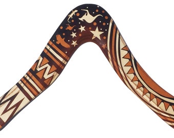 Aussie Fever Decorated Boomerang - Australian Boomerangs.