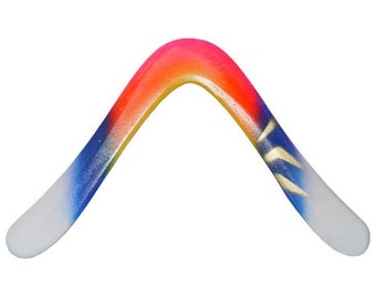Yanaki Wooden Boomerang - The classic boomerang airfoils with updated fractal art