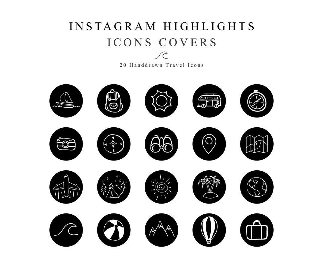 Instagram Story Highlights Covers Travel Vacation Icons - Etsy
