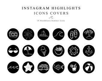 Instagram Story Highlights Cover Icons Farm Handdrawn Icons - Etsy