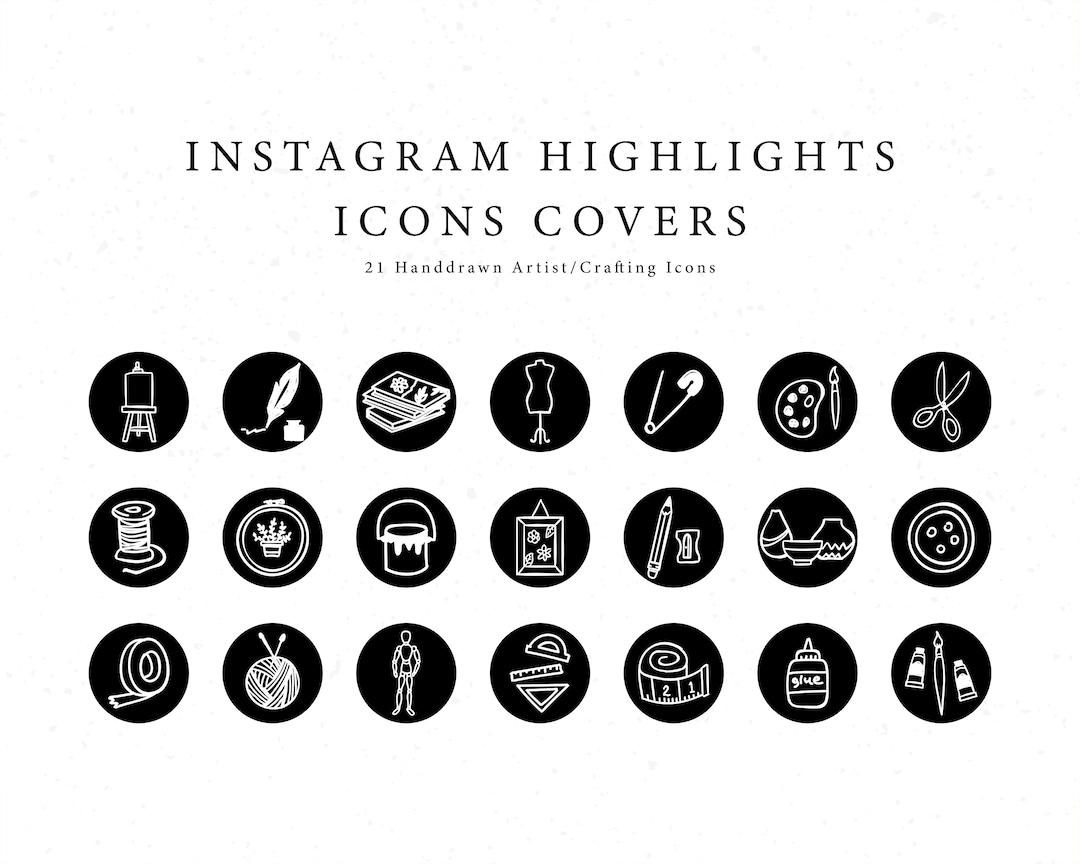 Instagram Story Highlights Covers Icons Artist / Crafting - Etsy