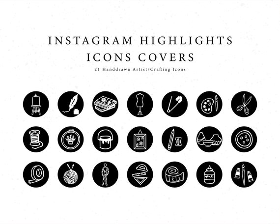 Instagram Story Highlights Covers Icons Artist / Crafting | Etsy