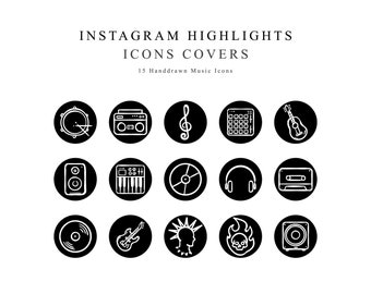 Instagram Story Highlights Cover Icons Animals Handdrawn | Etsy