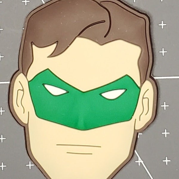 Green Superhero Face Keychain