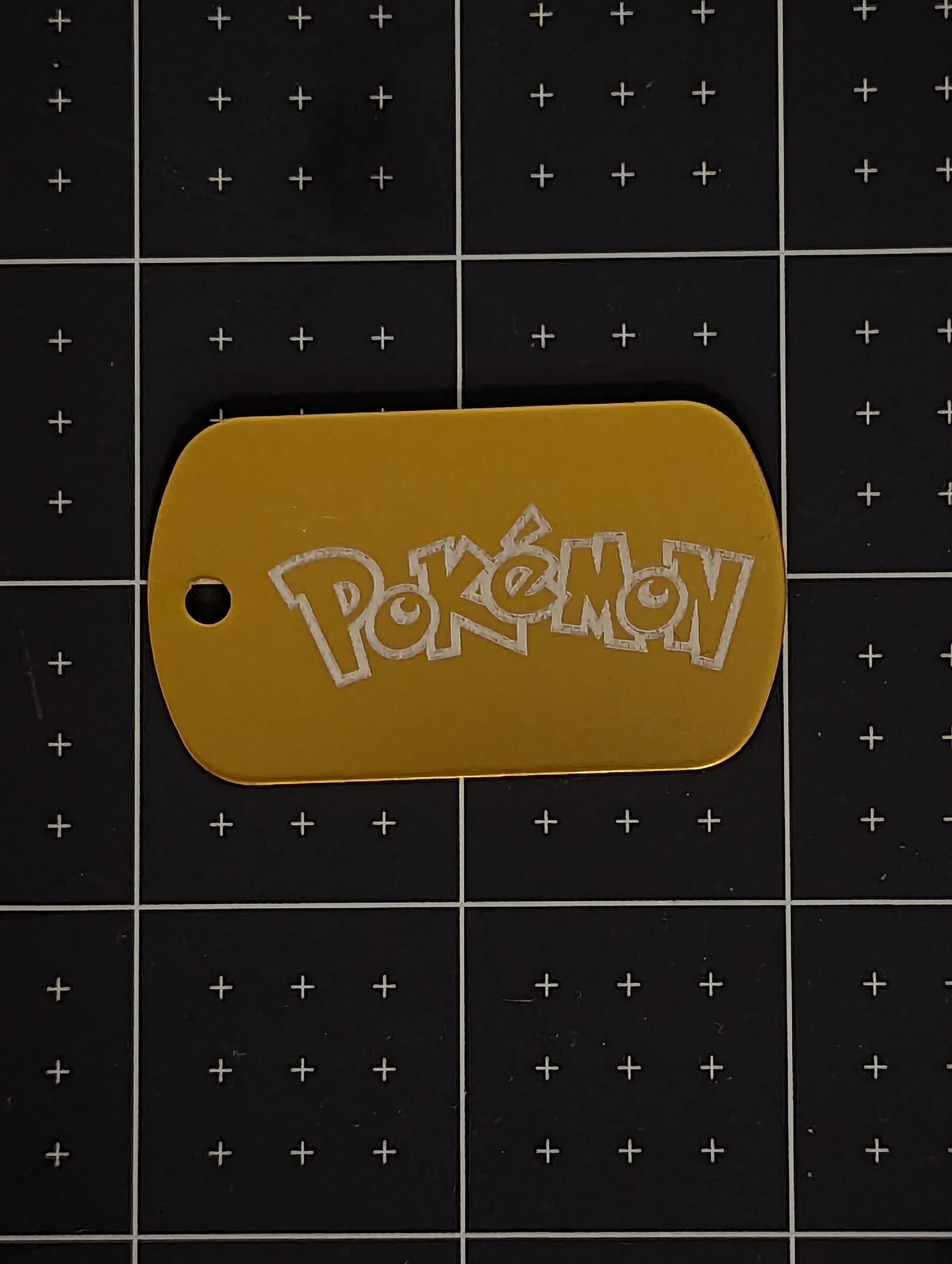 Laser Engraved Pokemon Unown Letter Keychain Dog Tag - Etsy