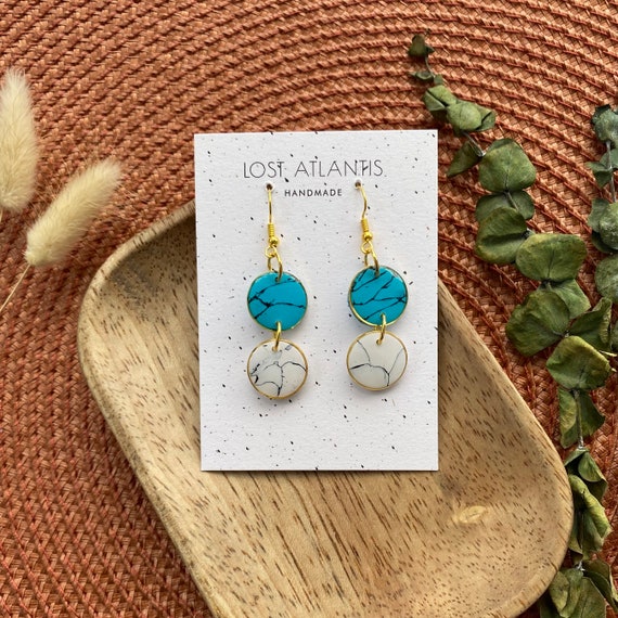 Turquoise 2024 clay earrings