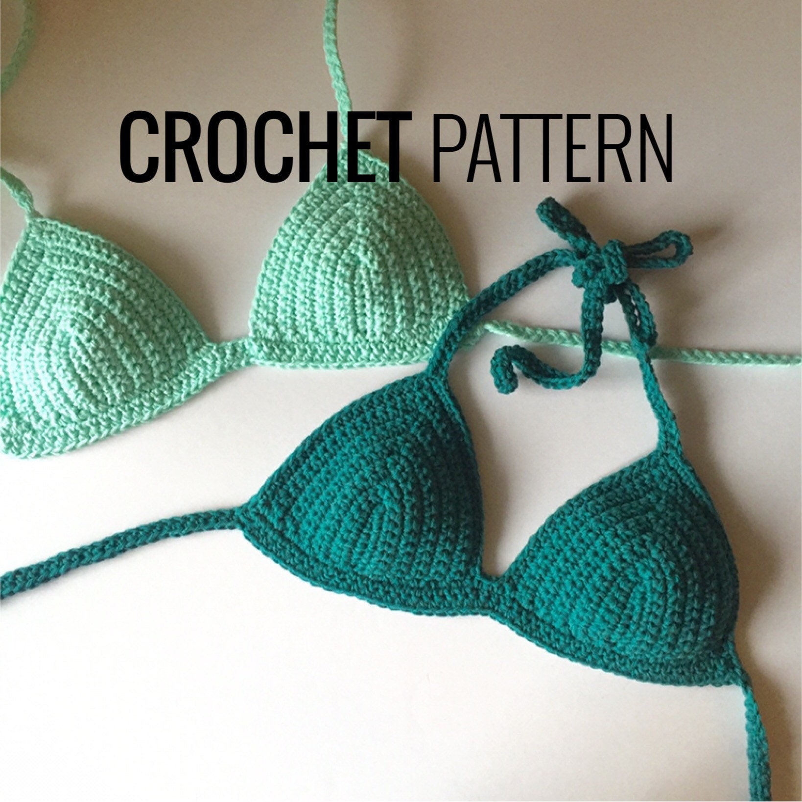 Scheermes Op grote schaal bagage Basic Bikini Top Crochet Pattern Easy Crochet Pattern - Etsy Denmark