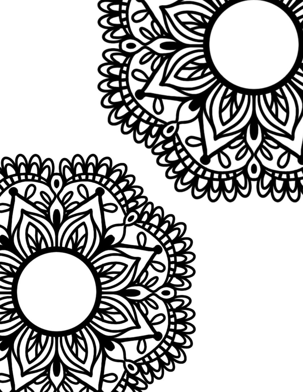 INSTANT DOWNLOAD Mandala Coloring Book Adult Coloring | Etsy