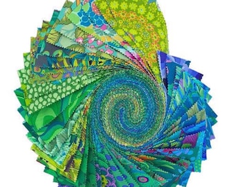 Kaffe Fassett-Collective Classics and Stash-Tidal Jelly Roll-40 Pieces
