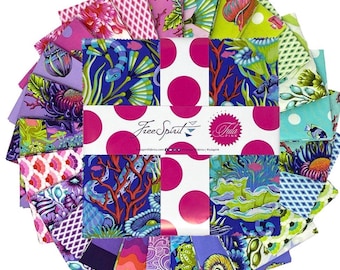 10” Stacker or layer cake of Tula Pink- Floral Reef- Free Spirit Fabrics