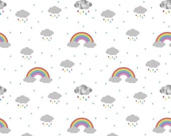 Dream In Color White Fabric by Kristy Lea for Riley Blake Designs-Quite Play - 100% Quilting Cotton Fabric