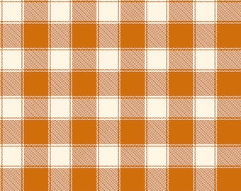 Timeless Treasures - Orange buffalo check -Holiday CD-5784 Orange - sold by the yard