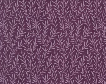 Collection for a cause-Essence Plum Trailing Vines-Moda Fabrics-46278 13, This listing is for a 1/2 yard piece