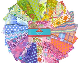 Kaffe Classics Plus 5" Square Pack (Charm Pack) in Sorbet by Kaffe Fassett for Free Spirit (fb6cpgp.sorbet)