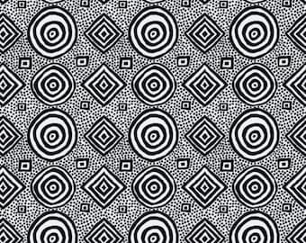 Kaffe Fassett Collection - Good Vibrations-White-Cotton Quilting Fabric-PWBM065.WHITE