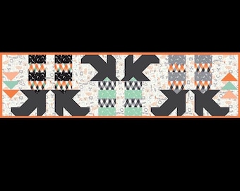 Witches Feet Table Runner Kit - Frank and Friends Halloween Fabric Collection by My Mind's Eye for Riley Blake Designs