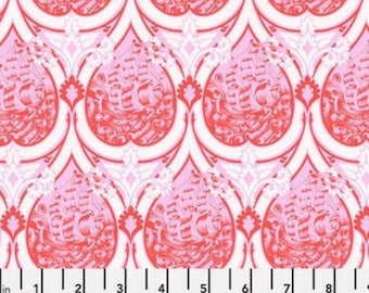 Tula Pink Parisville Deja Vu -Sea of Tears color MelonPWTP191. Melon, sold by the yard
