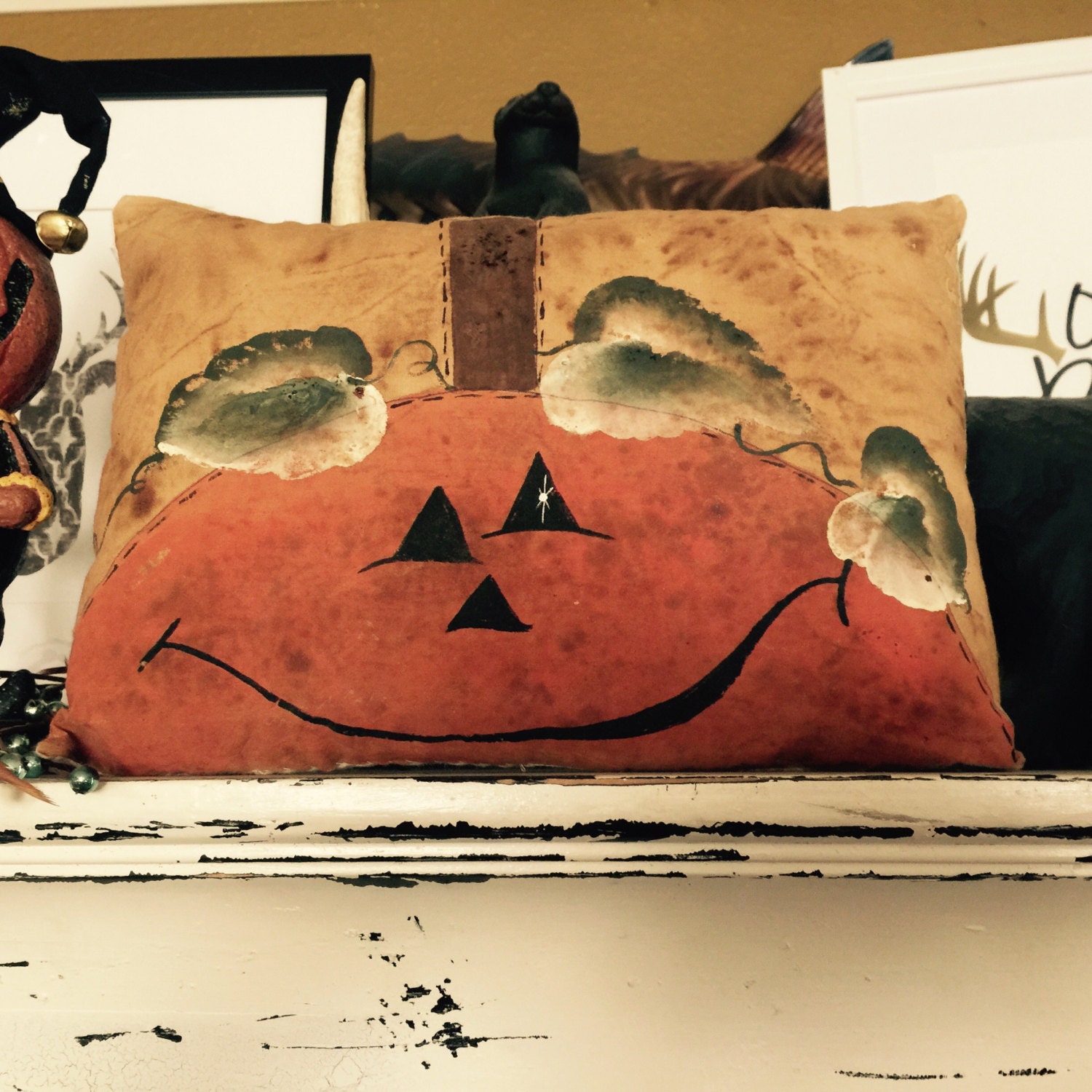 Primitive Jack o Lantern Lumbar Pillow Cover | 18x12 Halloween Décor | Fall  Decor | Room Decor | Decorative Pillows | Gift for her