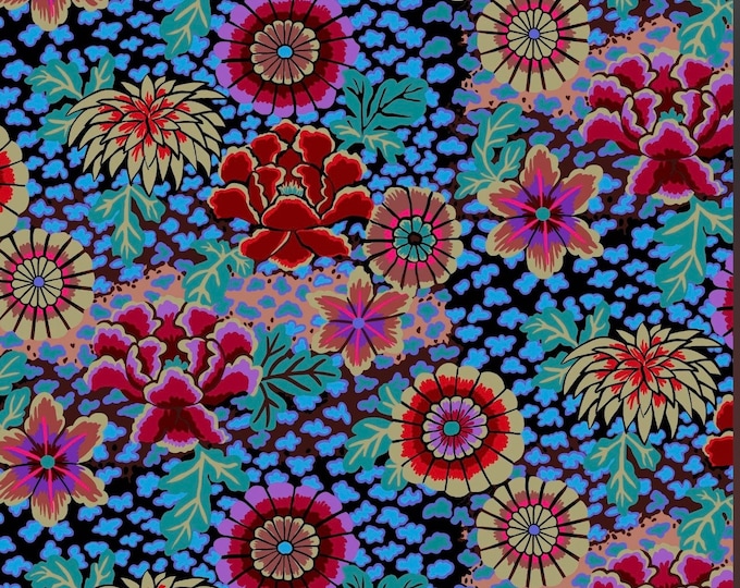 Featured listing image: Kaffe Fassett Collective classics Dream Dark PwGp148.darkx, Free Spirit Fabrics sold by the yard