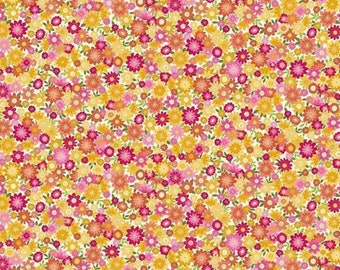 Whiskers by Makower UK,Pretty Posy Cream Mu012Q, by the yard