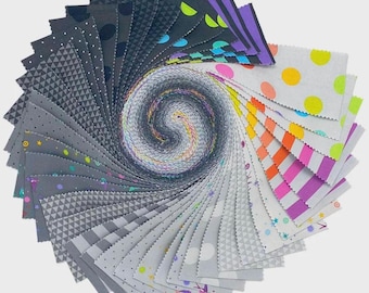 Graywork by Tula Pink Jelly Roll Or Design Roll from Free Spirit Fabrics- 2.5" (40 pieces)