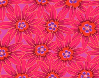 Potentilla Red Fabric: Kaffe Fassett from the archives, Free Spirit Fabrics, sold by the yard- PWGP064.RED