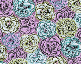 Picotree Carnations Contrast August 2025, Kaffe Fassett Collective -Free Spirit fabric- sold by the yard